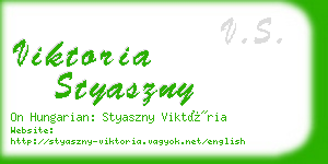 viktoria styaszny business card